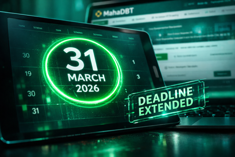 MahaDBT Last Date Extended to 31 March 2026? Official Notice Update